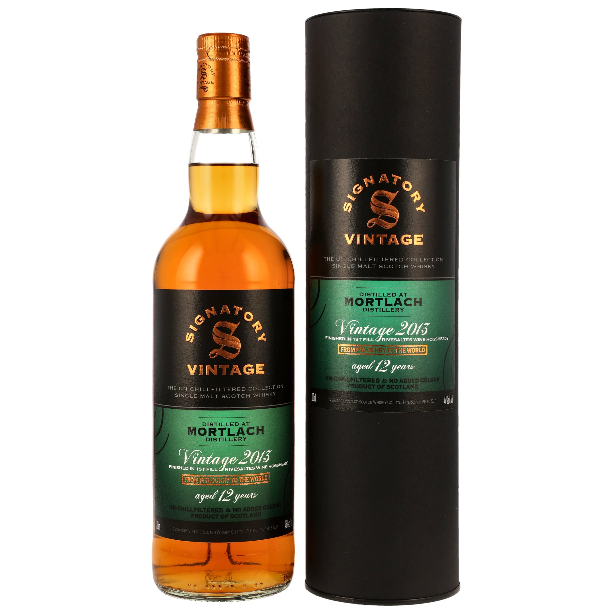 Mortlach 12 Jahre 2013/2026 1st Fill Rivesaltes HHD Finish Signatory Vintage Un-Chillfiltered Collection 46.0% 0,7l
