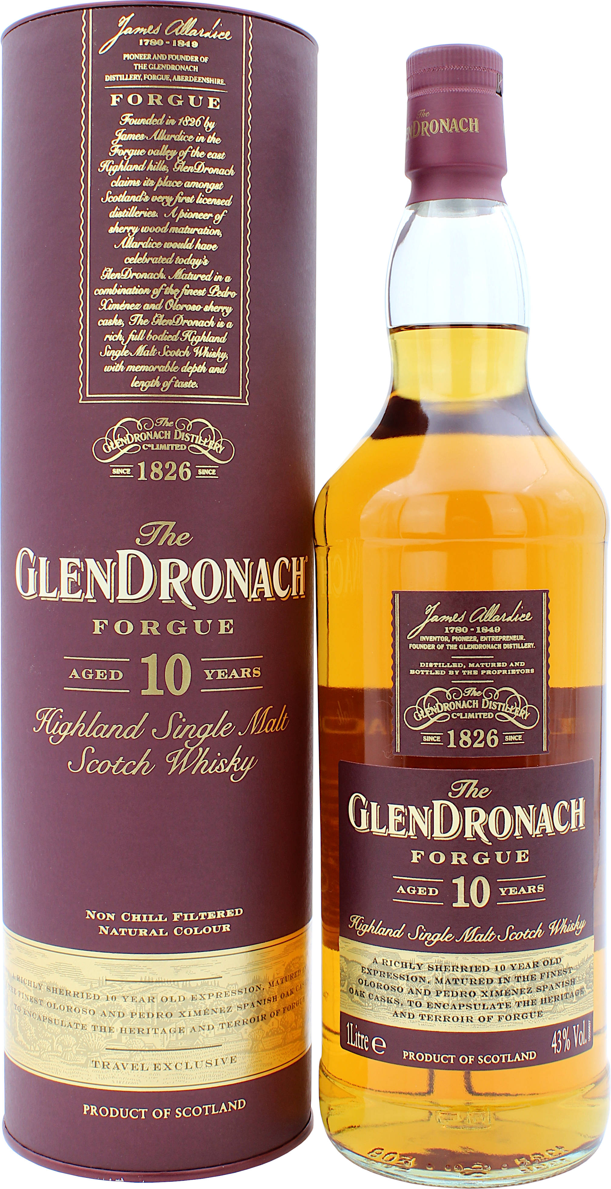 Glendronach 10 Jahre Forgue 43.0% 1 Liter