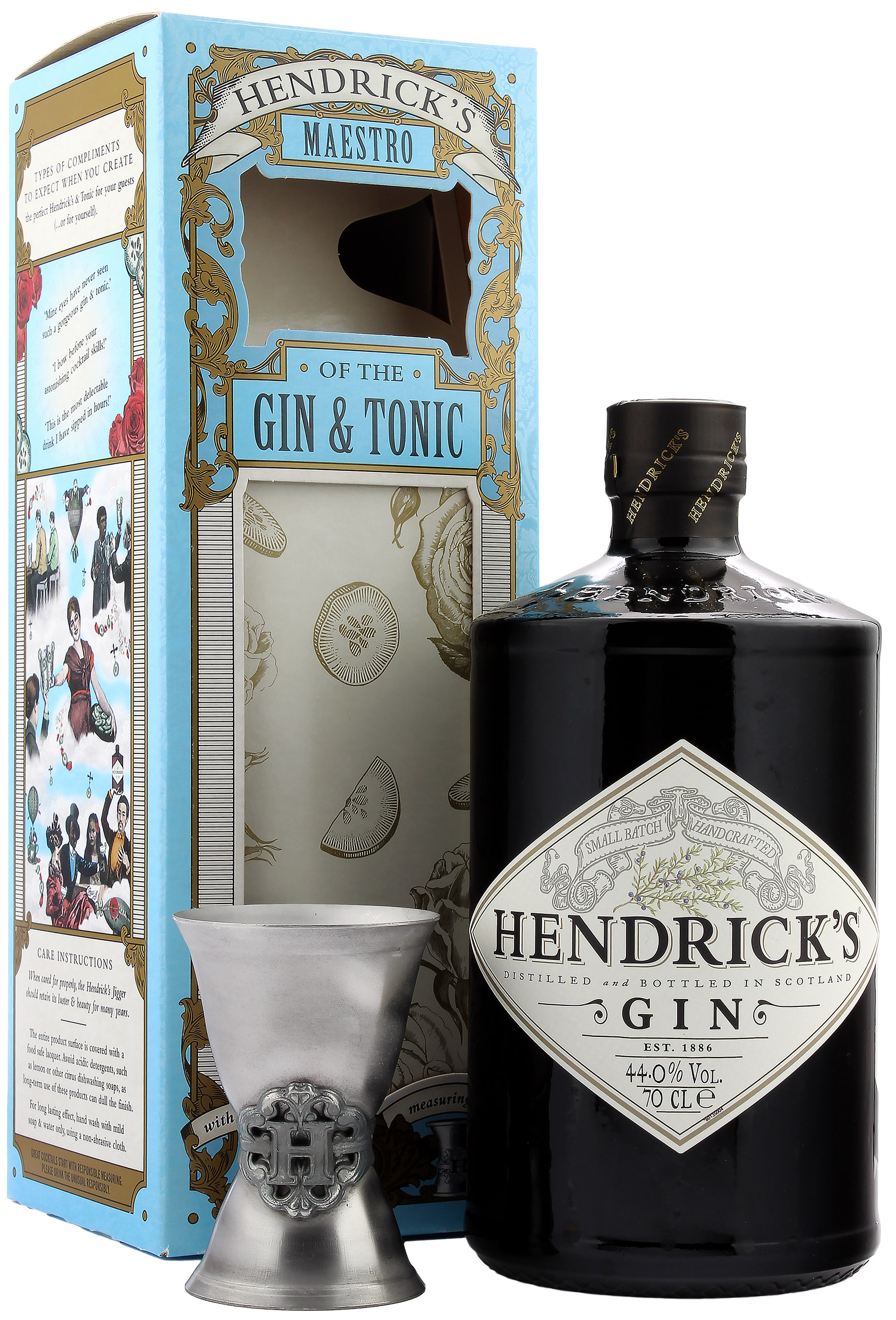 Hendricks Gin im Geschenkset mit einem Messbecher 44.0% 0,7l