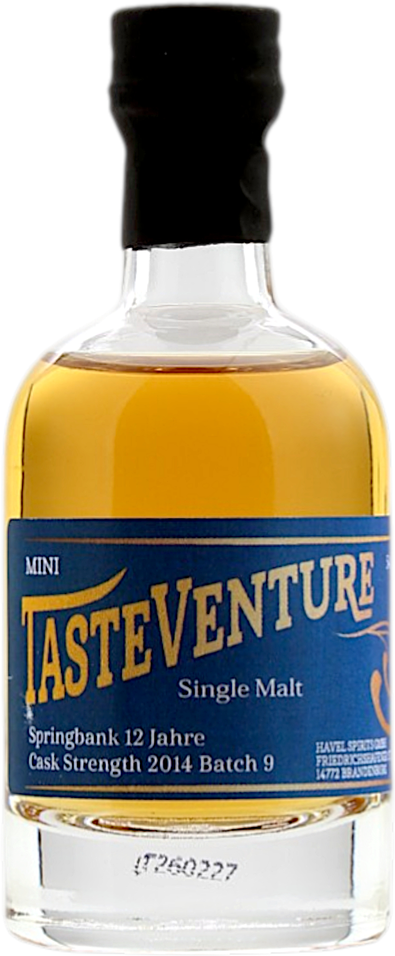 Miniatur Springbank 12 Jahre Cask Strength 2014 Batch 9 Tasteventure 54.3% 0,05l