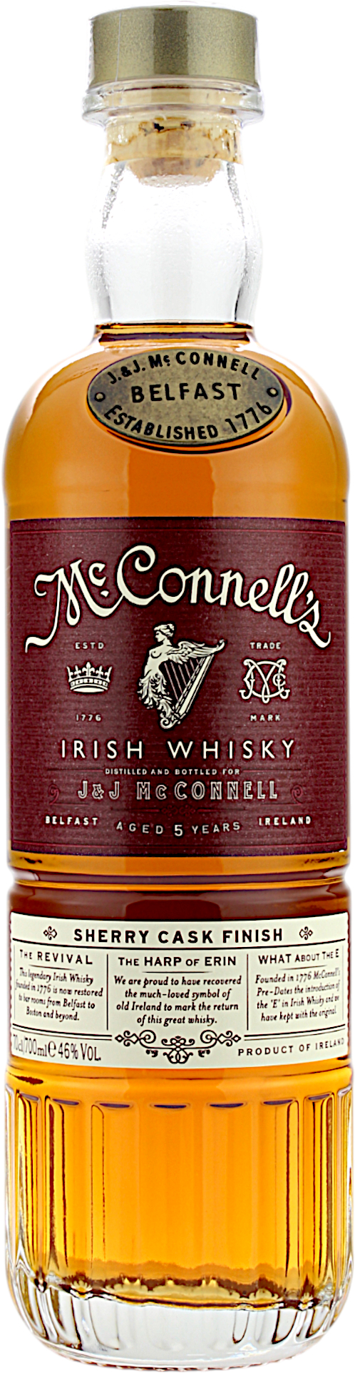 McConnell's 5 Jahre Shrry Cask Finish Irish Whisky 46.0% 0,7l