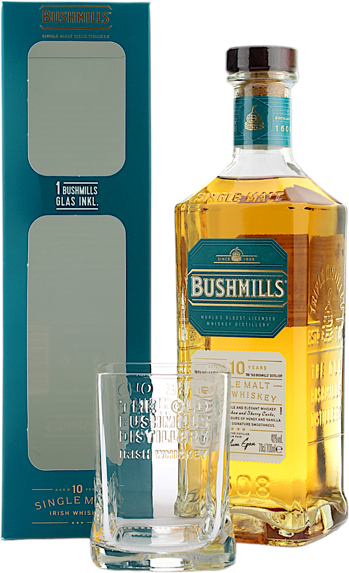 Bushmills 10 Jahre Geschenkset mit Tumbler 40.0% 0,7l Bushmills 10 Jahre Geschenkset mit Tumbler 40.0% 0,7l