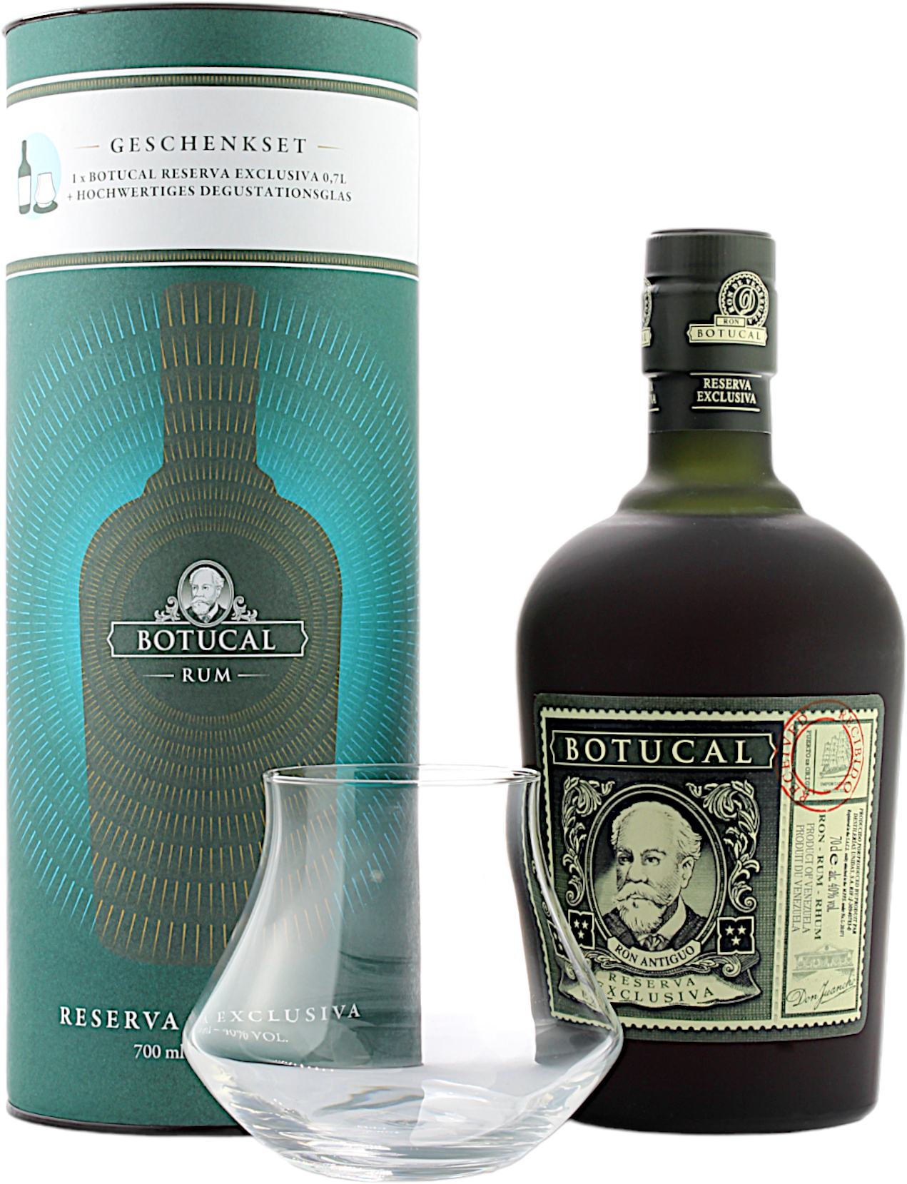 Ron Botucal Reserva Exclusiva Geschenkset mit Glas 40.0% 0,7l