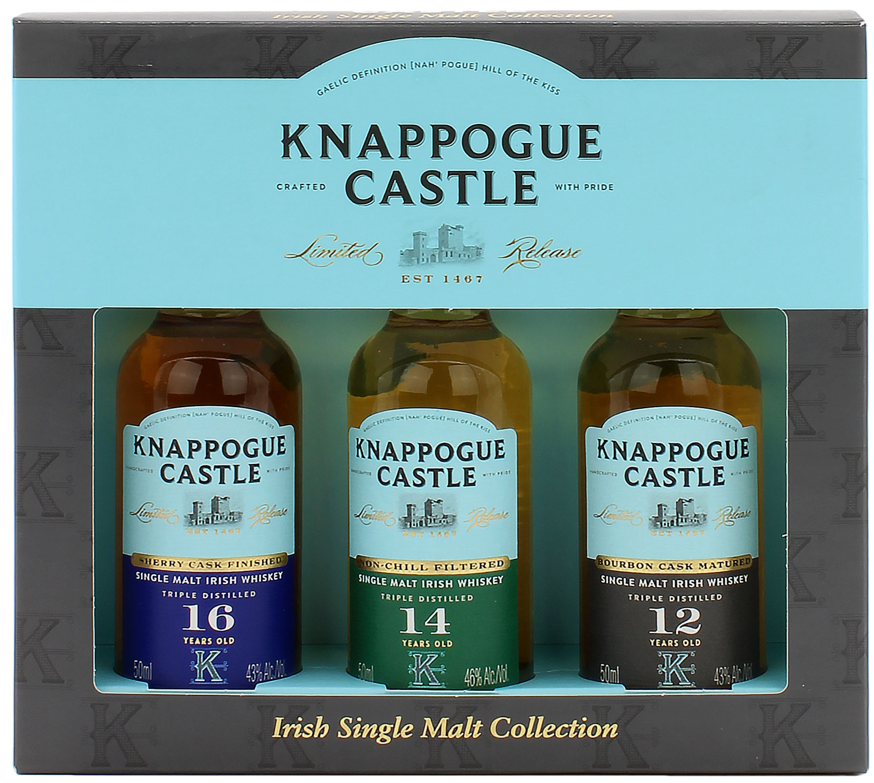 Knappogue Castle Tasting Set 44.0% 3x50ml