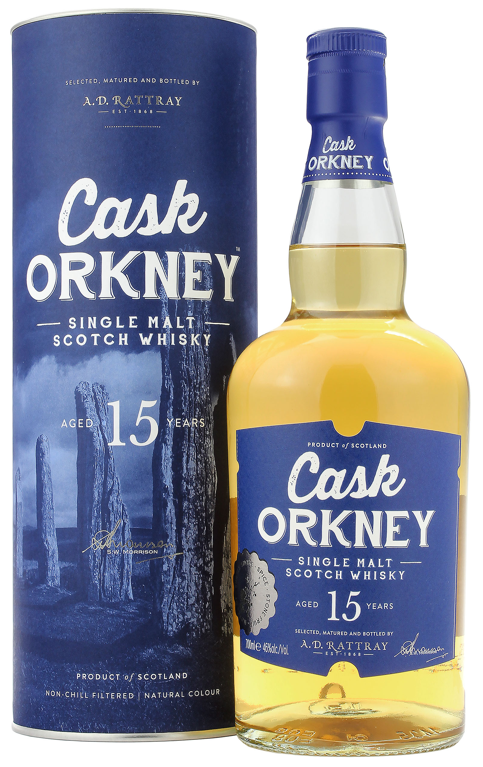 Ohne Umverpackung Cask Orkney 15 Jahre A.D. Rattray 46.0% 0,7l