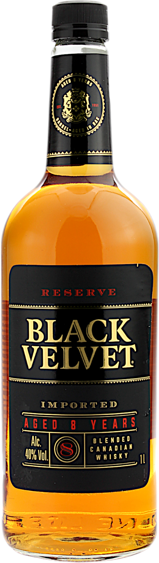 Black Velvet Reserve 8 Jahre Blended Canadian Whisky 40.0% 1 Liter