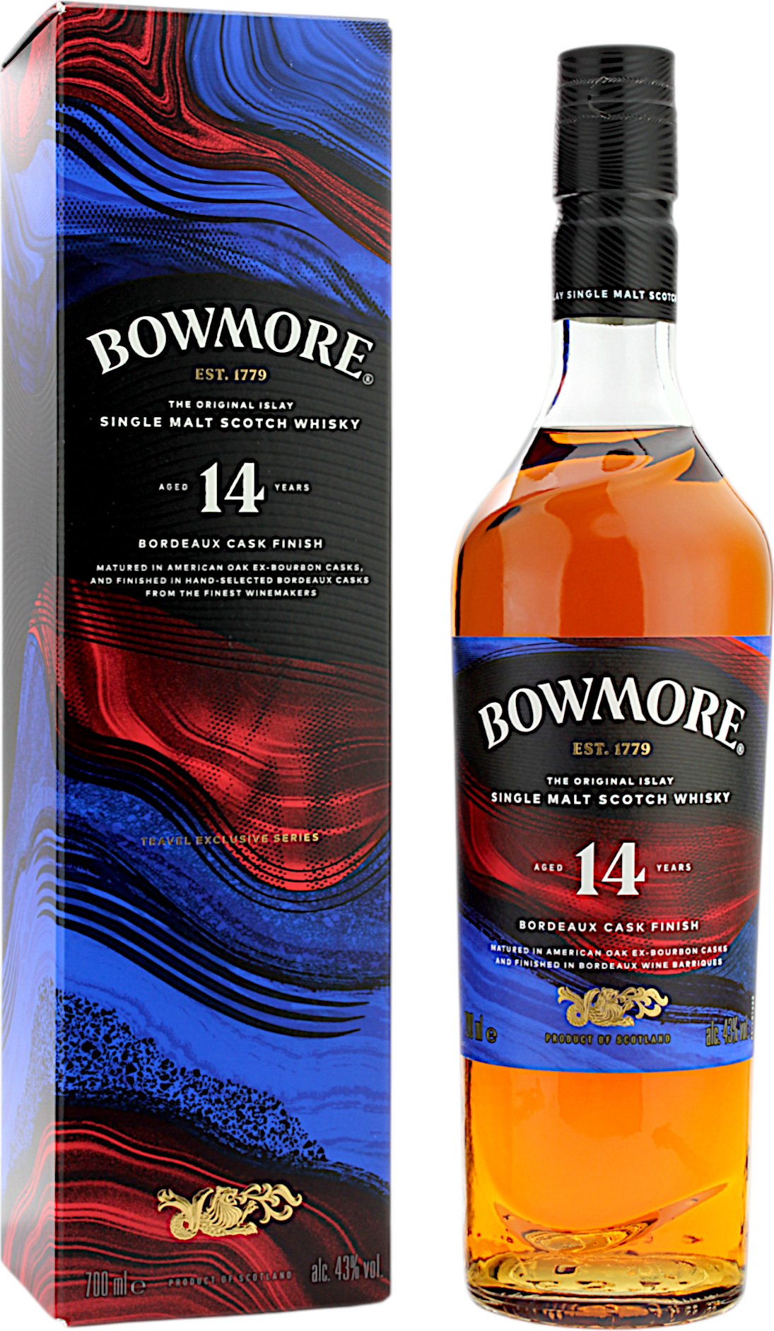 Bowmore 14 Jahre Bordeaux Cask Finish 43.0% 0,7l