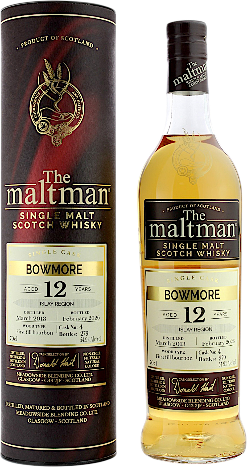 Bowmore 12 Jahre 2013/2026 First Fill Bourbon Cask The Maltman 54.9% 0,7l