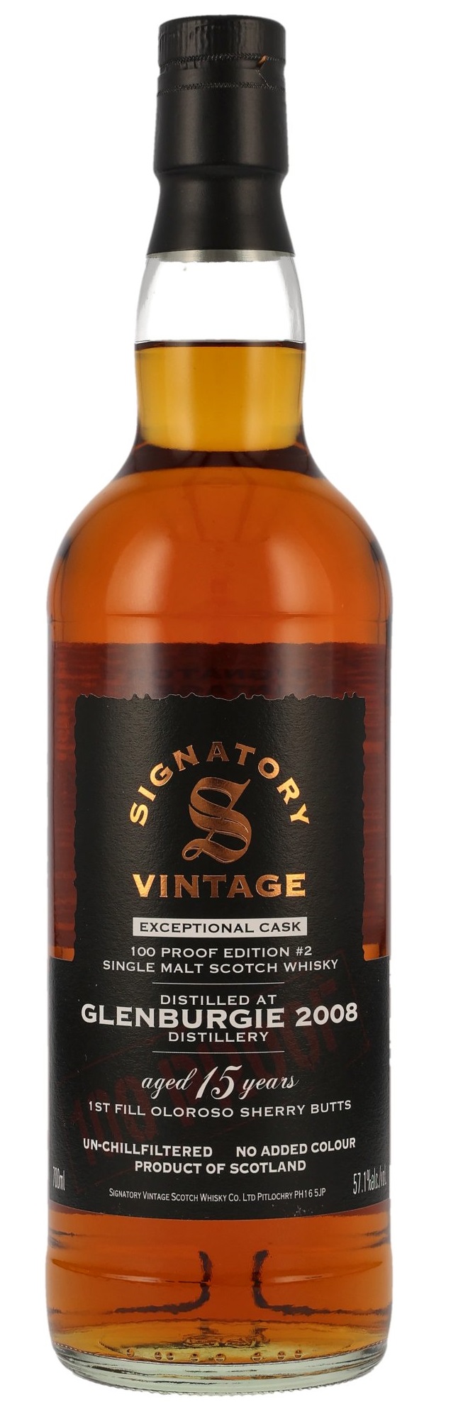 Glenburgie 15 Jahre 2008/2024 Exceptional Cask Edition 2 Oloroso Sherry 100 Proof Signatory 57.1% 0,7l