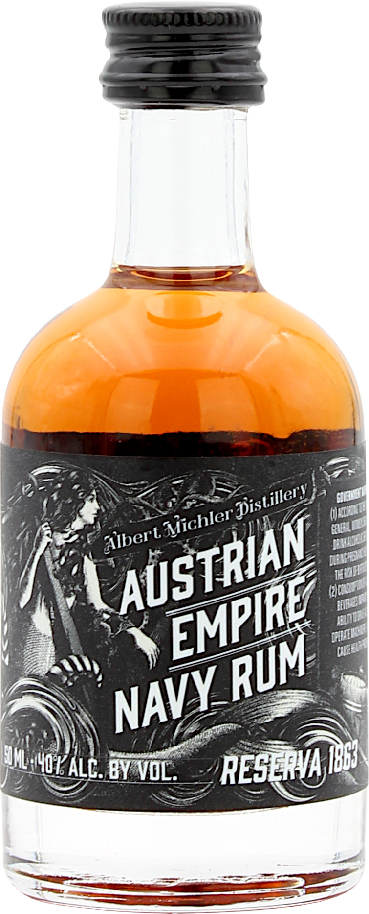 Miniatur Austrian Empire Navy Rum Reserva 1863 40.0% 0,05l