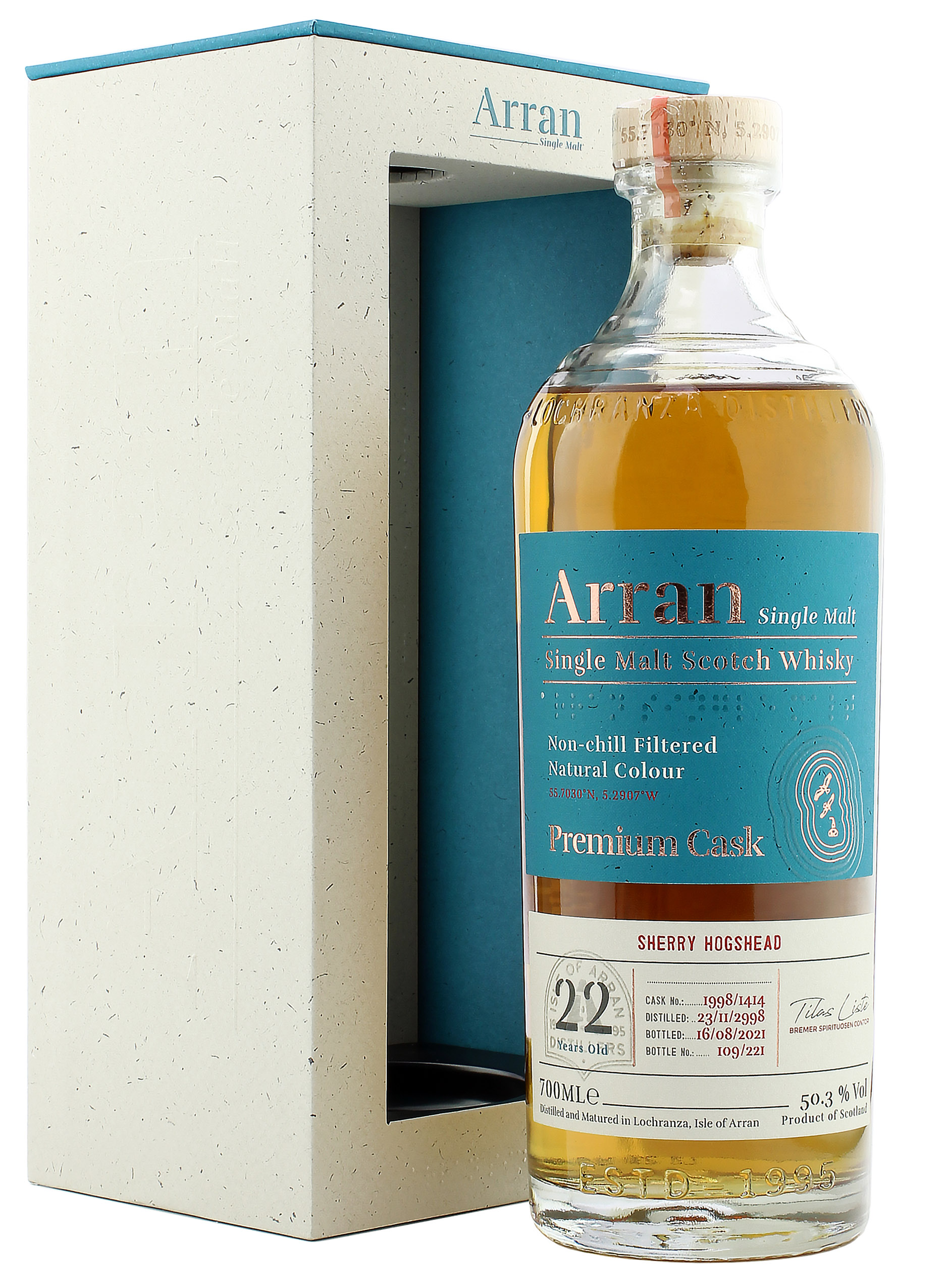 Arran 22 Jahre 1998/2021 Sherry Single Cask 50.3% 0,7l