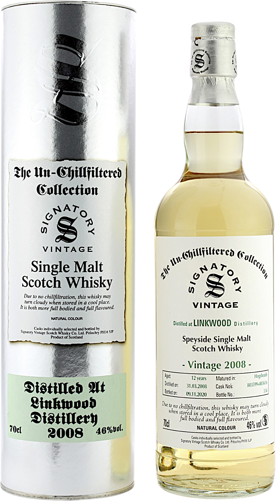 Linkwood 12 Jahre 2008/2020 Signatory Un-Chillfiltered 46.0% 0,7l