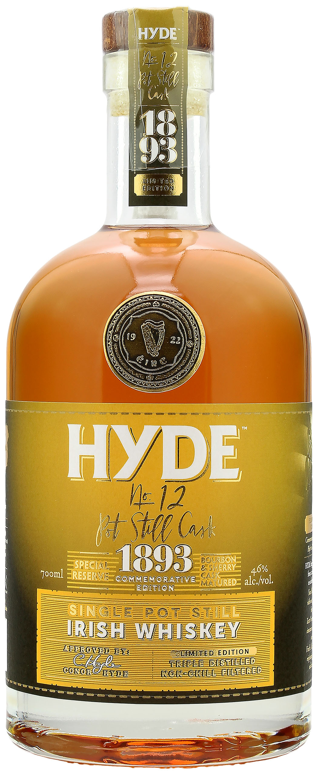 Hyde No. 12 Bourbon & Sherry Cask Single Pot Still Irish Whiskey 46.0% 0,7l