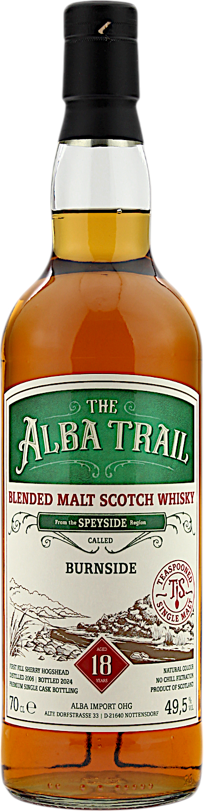 Burnside 18 Jahre 2006/2024 First Fill Sherry Cask The Alba Trail 49.5% 0,7l