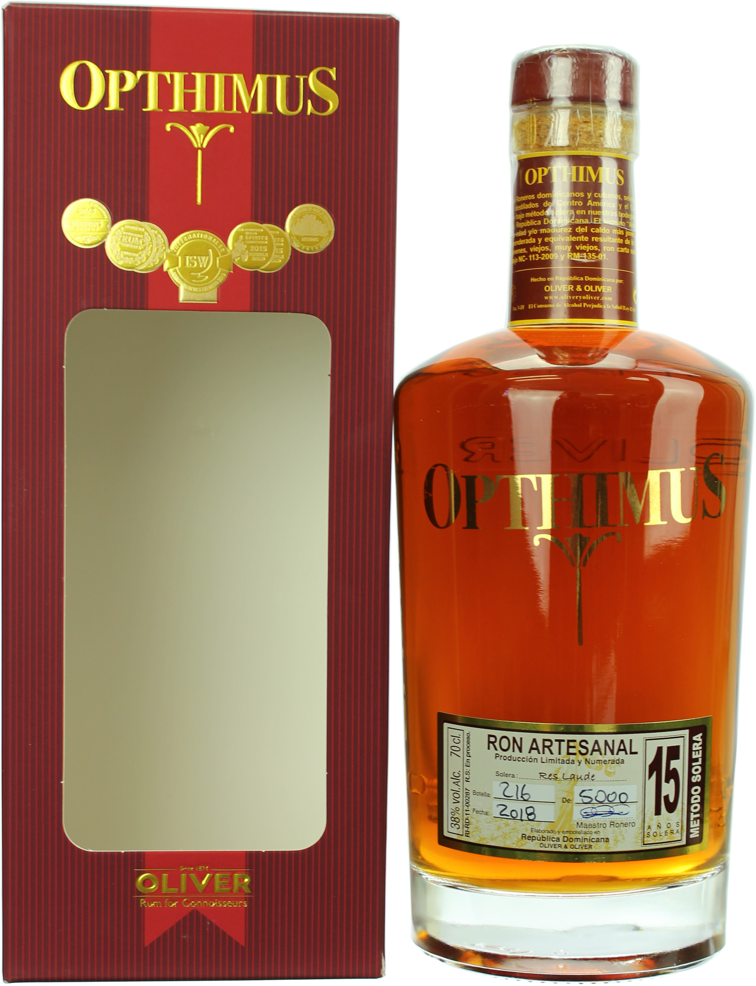 Opthimus 15 Jahre Res Laude Rum 38.0% 0,7l