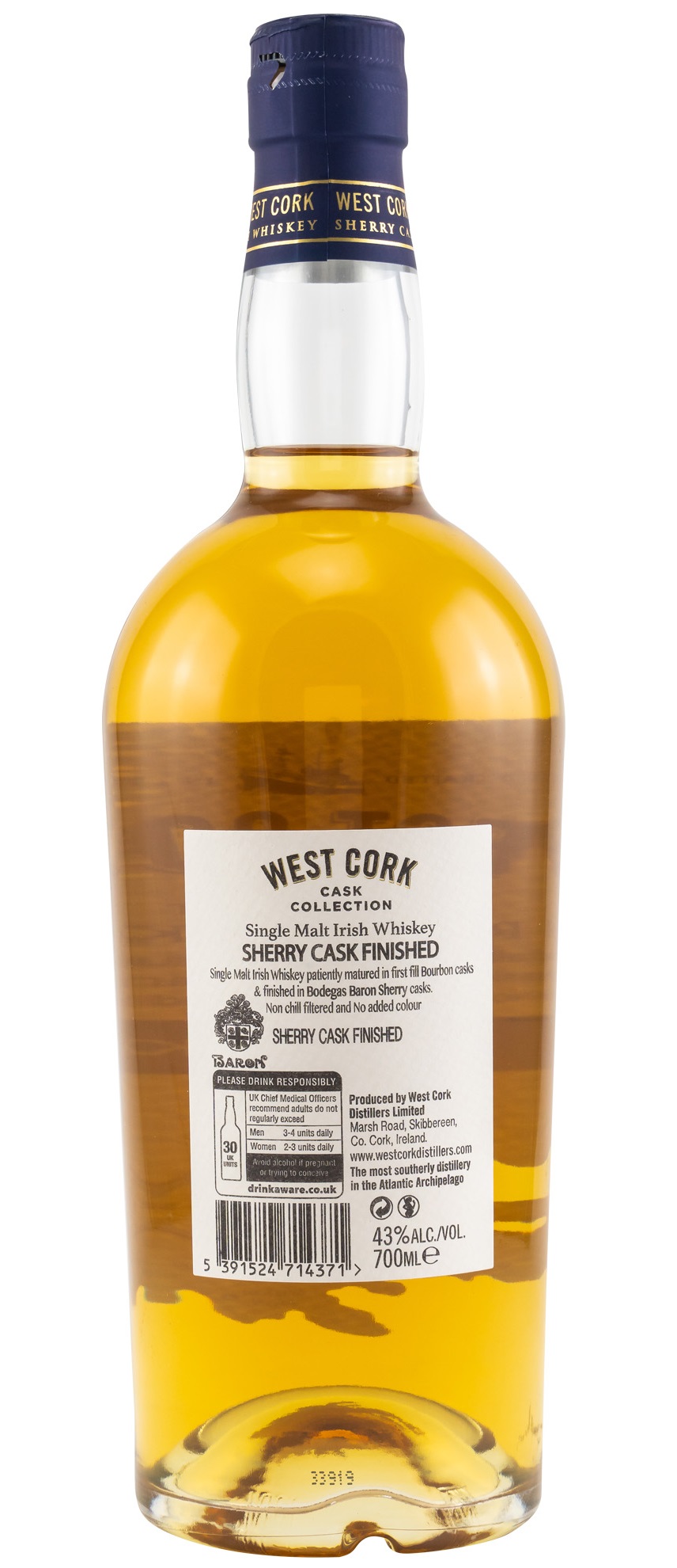 West Cork Sherry Cask Finish 43.0% 0,7l