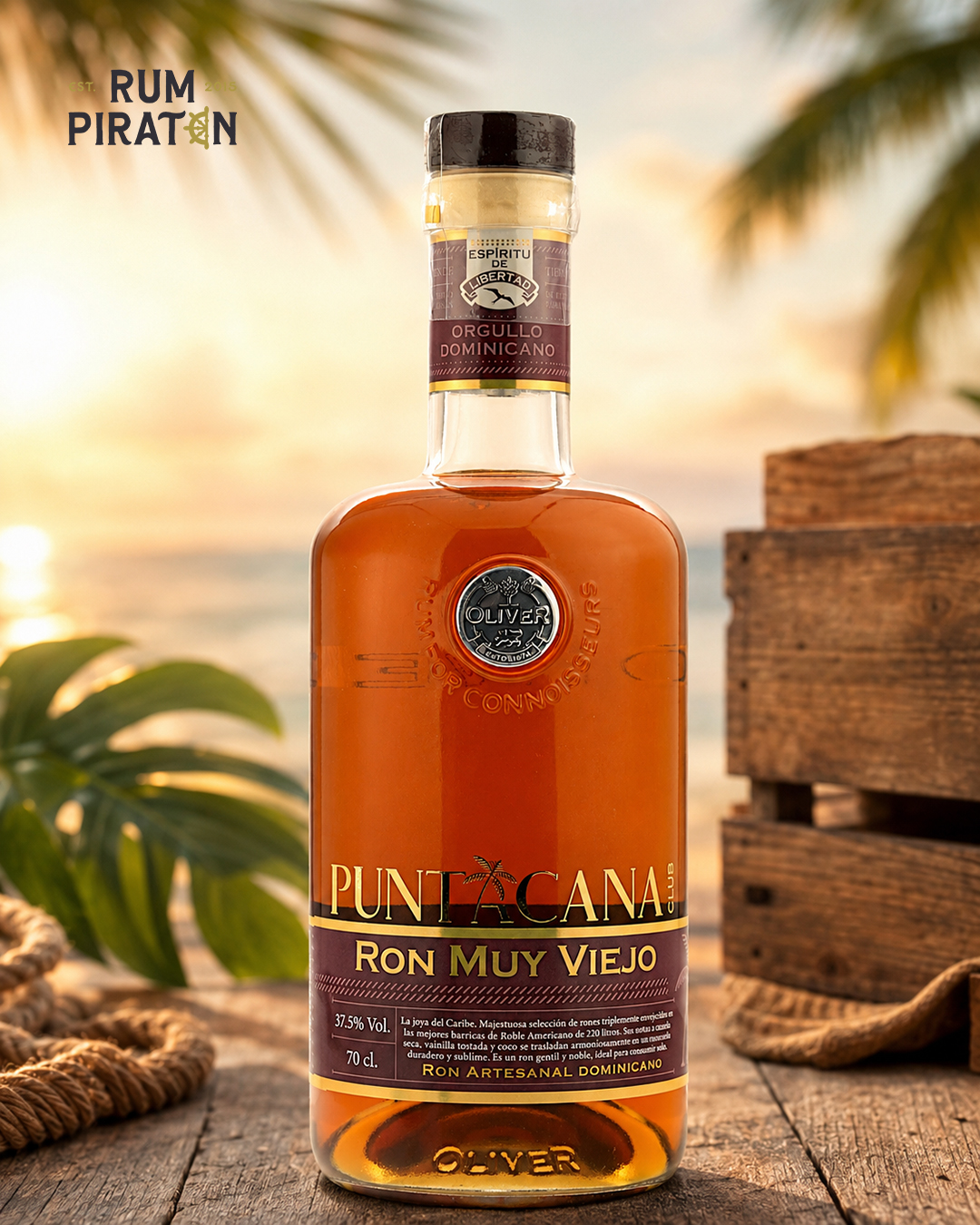 Oliver & Oliver PuntaCana Club Ron Muy Viejo 37.5% 0,7l – Ansicht 2