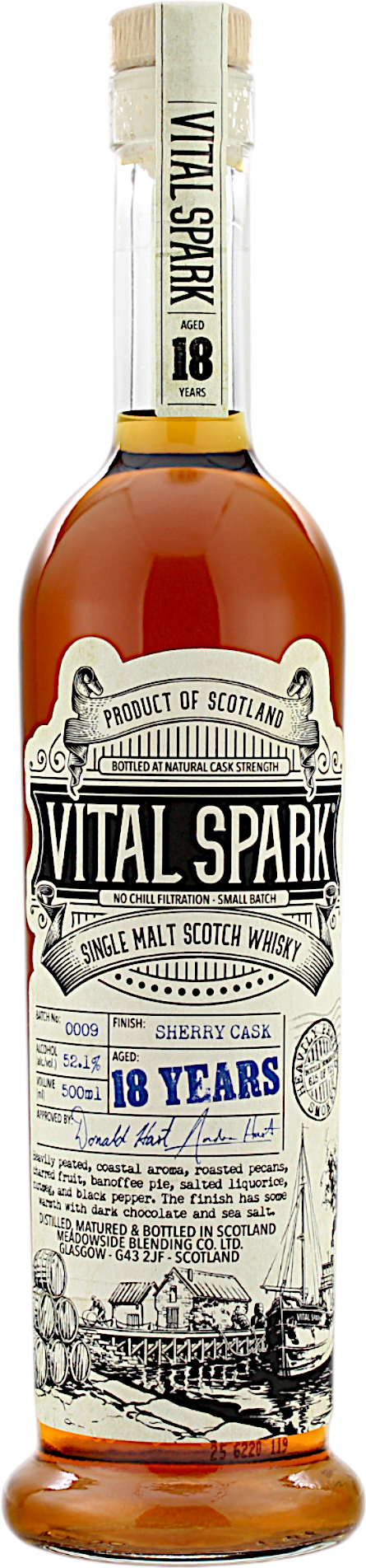 Vital Spark 18 Jahre Batch No.9 Heavily Peated Sherry Cask Finish 52.1% 0,5l