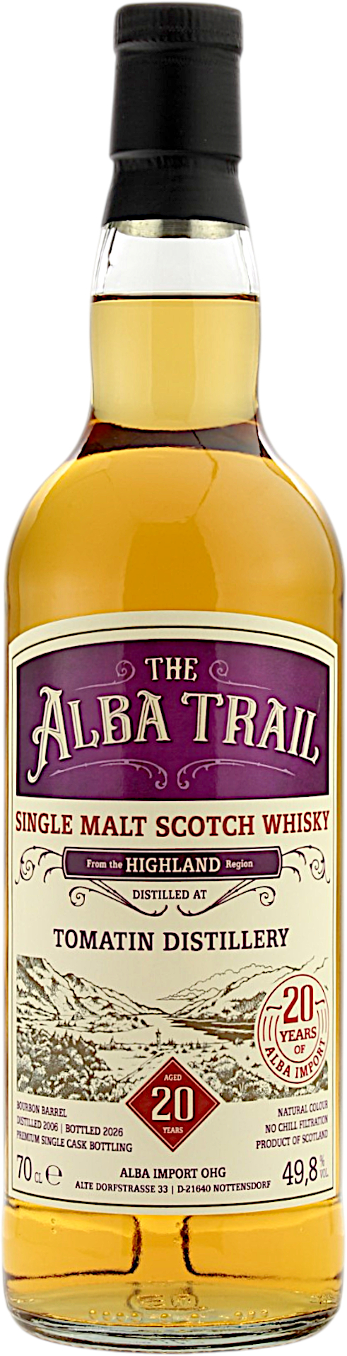 Tomatin 20 Jahre 2006/2026 Bourbon Barrel The Alba Trail 49.8% 0,7l