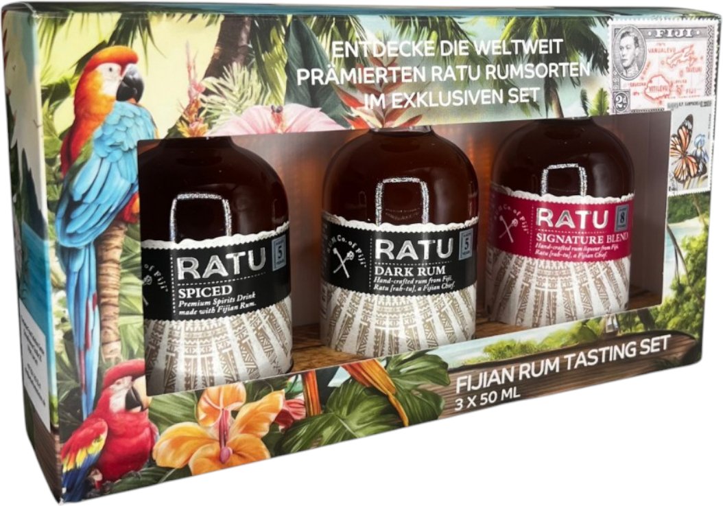 RATU Fijian Rum Tasting Set 38.3% 3x0,05l