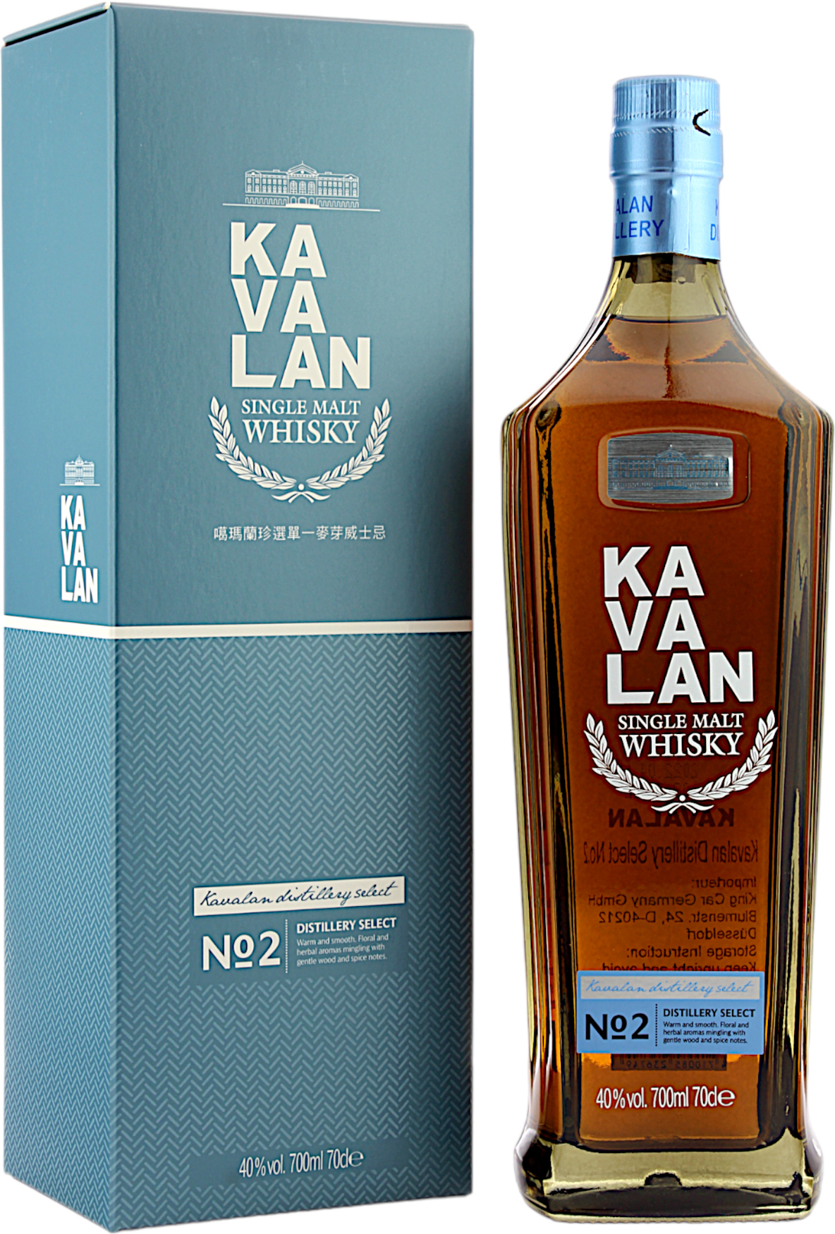 Kavalan Distillery Select No. 2 40.0% 0,7l Kavalan Distillery Select No. 2 40.0% 0,7l