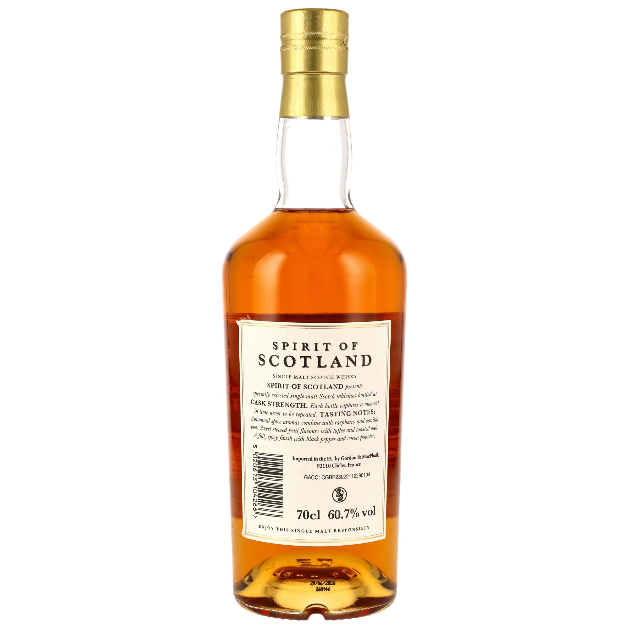 Bunnahabhain 7 Jahre 2018/2026 Refill Sherry Hogshead #201225 G&M Spirit of Scotland 60.7% 0,7l – Ansicht 2