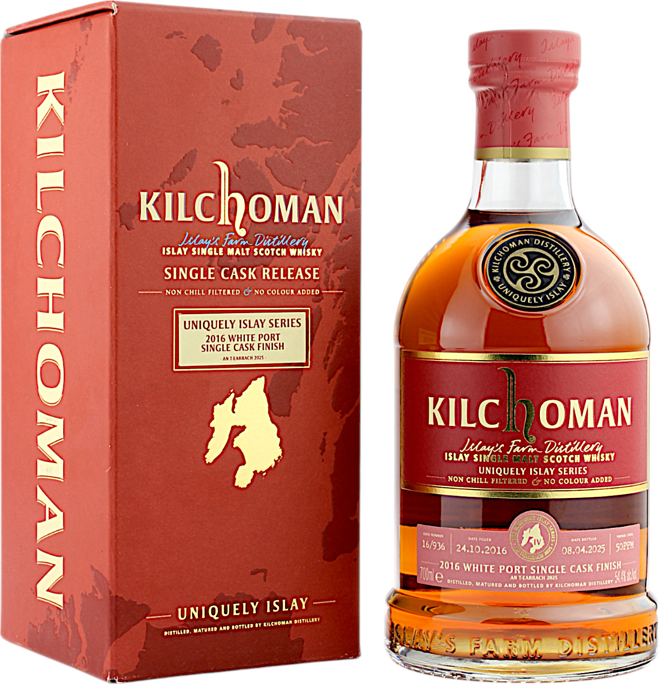 Kilchoman 2016/2025 Uniquely Islay Series #4/6 Cask 936 White Port Single Cask Finish 54.4% 0,7l