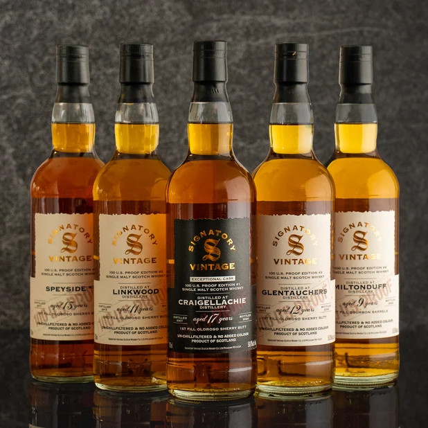 Signatory Vintage Flaschen zusammenstellung