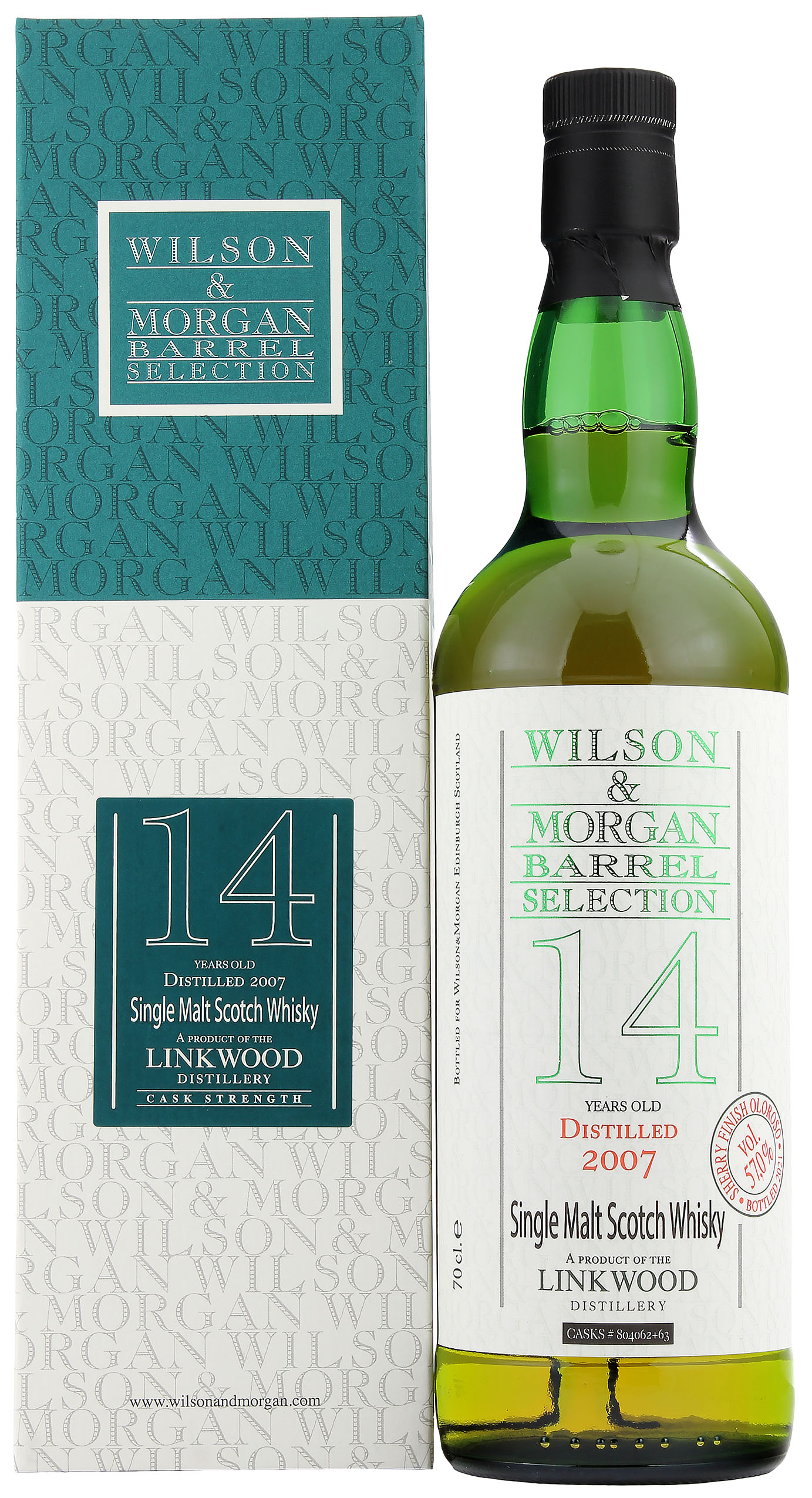 Linkwood 14 Jahre 2007/2021 Oloroso Sherry Finish Barrel Selection Wilson & Morgan 57.0% 0,7l