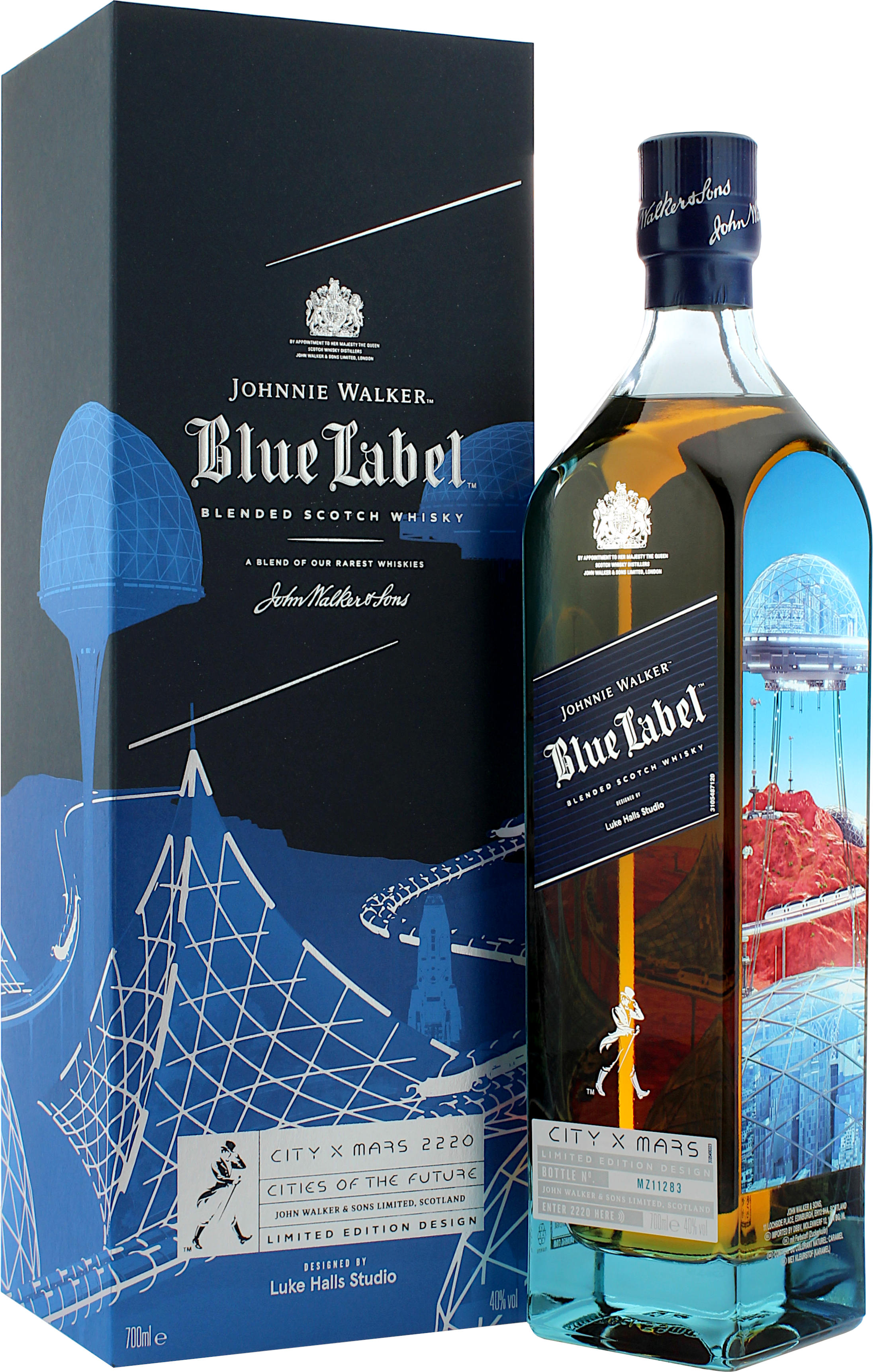 Johnnie Walker Blue Label Cities Of The Future Mars 2220 Limited Edition 40.0% 0,7l