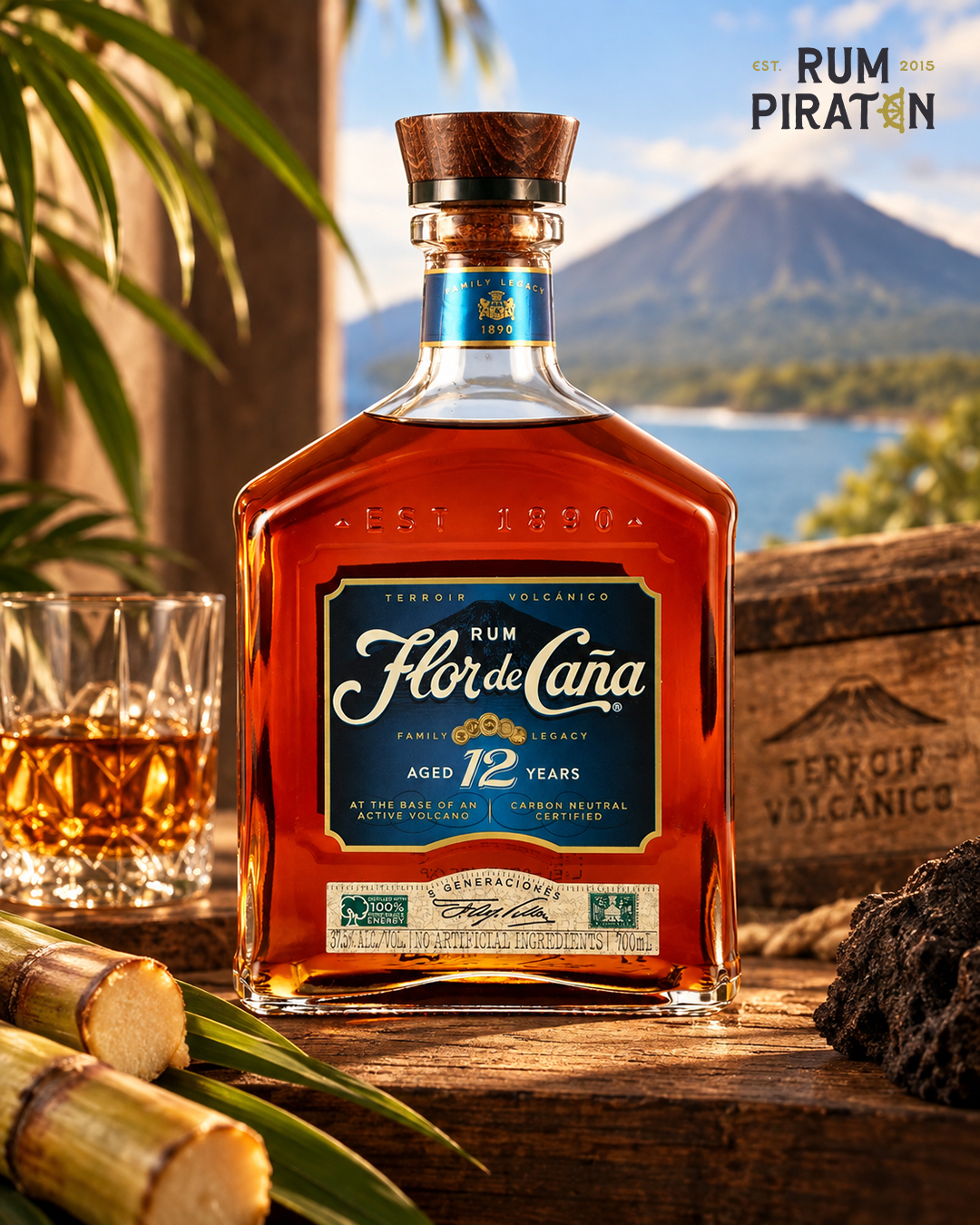 Flor de Cana 12 Jahre 37.5% 0,7l – Ansicht 3