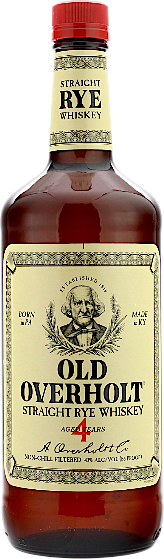Old Overholt 4 Jahre Straight Rye Whiskey 43.0% 1 Liter