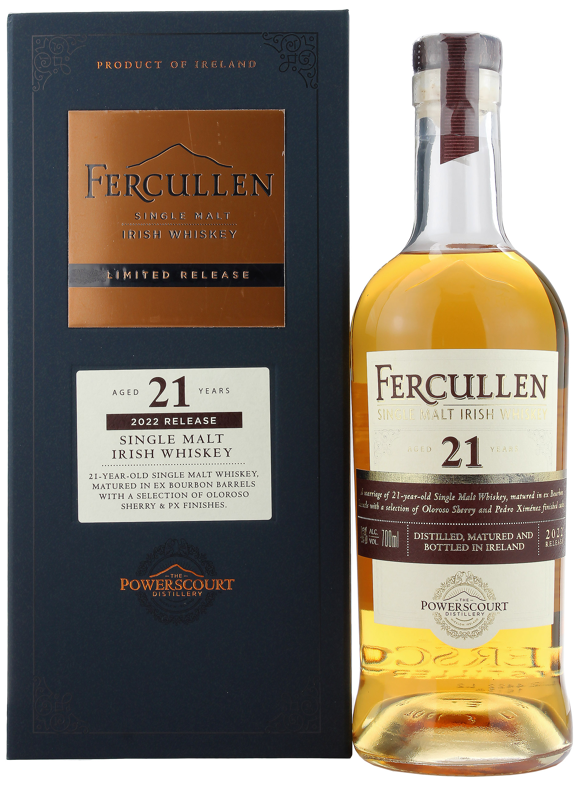 Fercullen 21 Jahre Single Malt Irish Whiskey Limited Release 2022 46.0% 0,7l