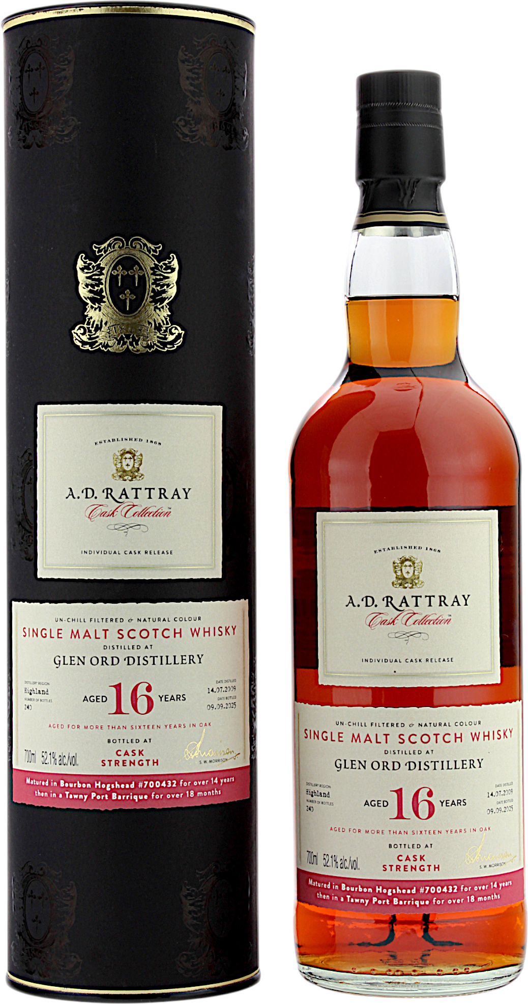 Glen Ord 16 Jahre 2009/2025 Bourbon Hogshead Individual Cask Release A.D. Rattray 52.1% 0,7l