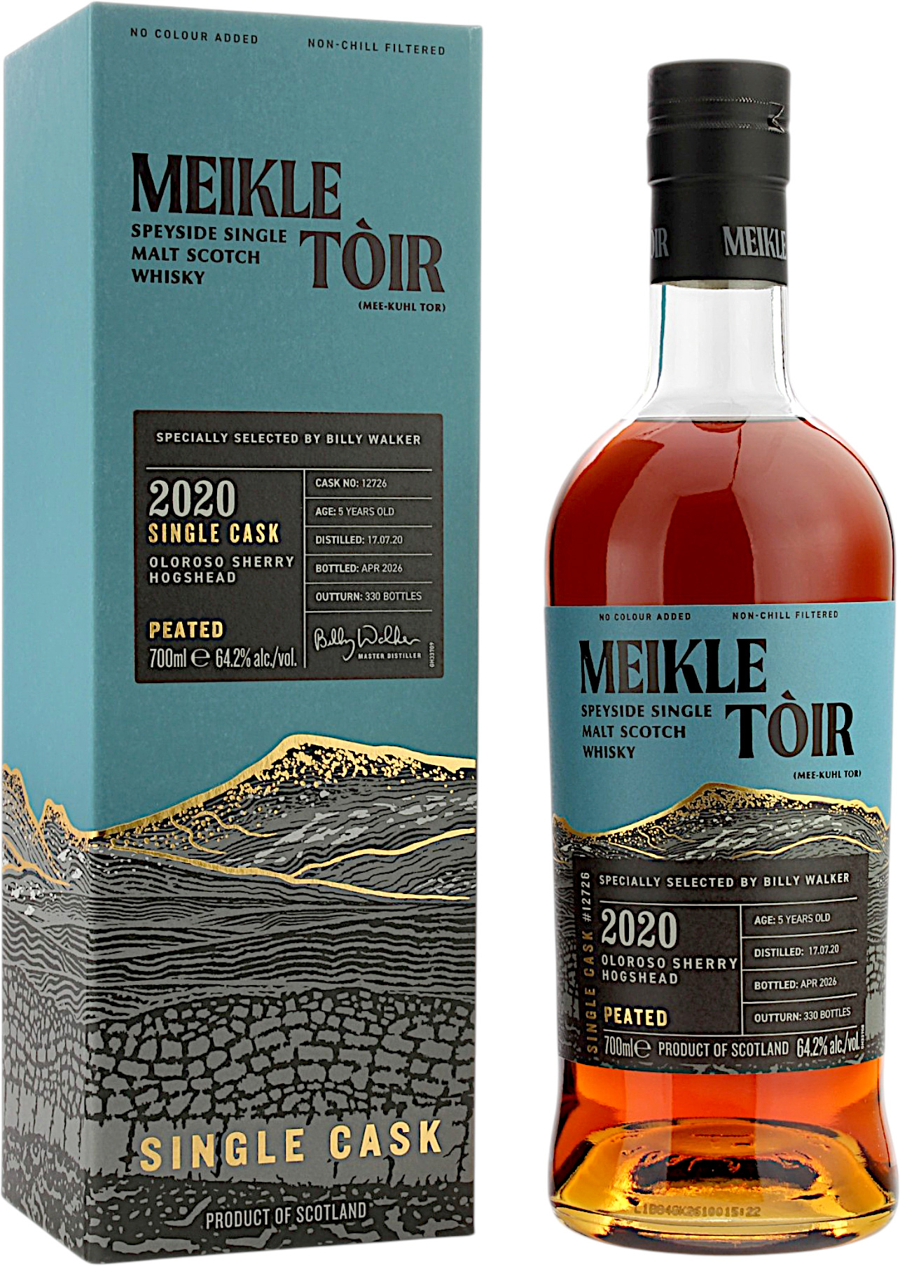 Meikle Toir 5 Jahre 2020/2026 Oloroso Sherry Hogshead #12726 Single Cask 64.2% 0,7l