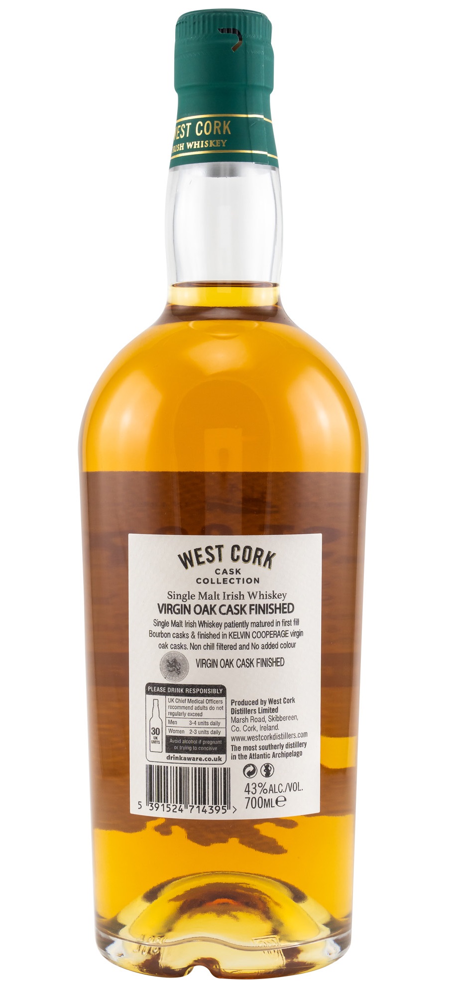 West Cork Virgin Oak Cask Finish 43.0% 0,7l