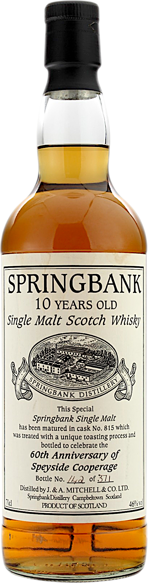 Springbank 10 Jahre Private Bottling 60th Anniversary of Speyside Cooperage 46.0% 0,7l