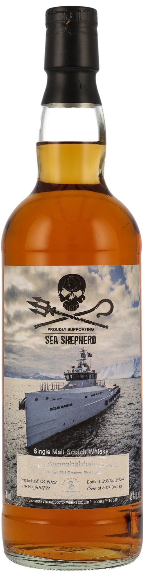 Bunnahabhain 11 Jahre 2012/2024 Staoisha Sherry Cask Sea Shepherd 46.0% 0,7l