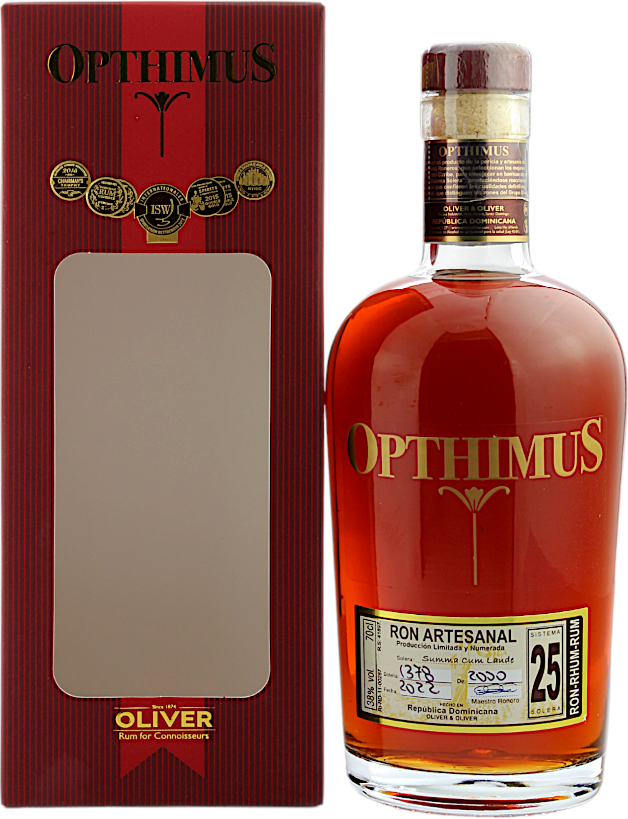 Opthimus 25 Jahre Summa Cum Laude Rum 38.0% 0,7l