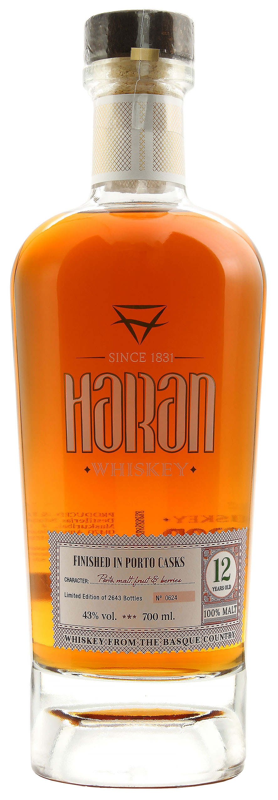 Haran 12 Jahre Port Cask Finish Spanish Single Malt 43.0% 0,7l