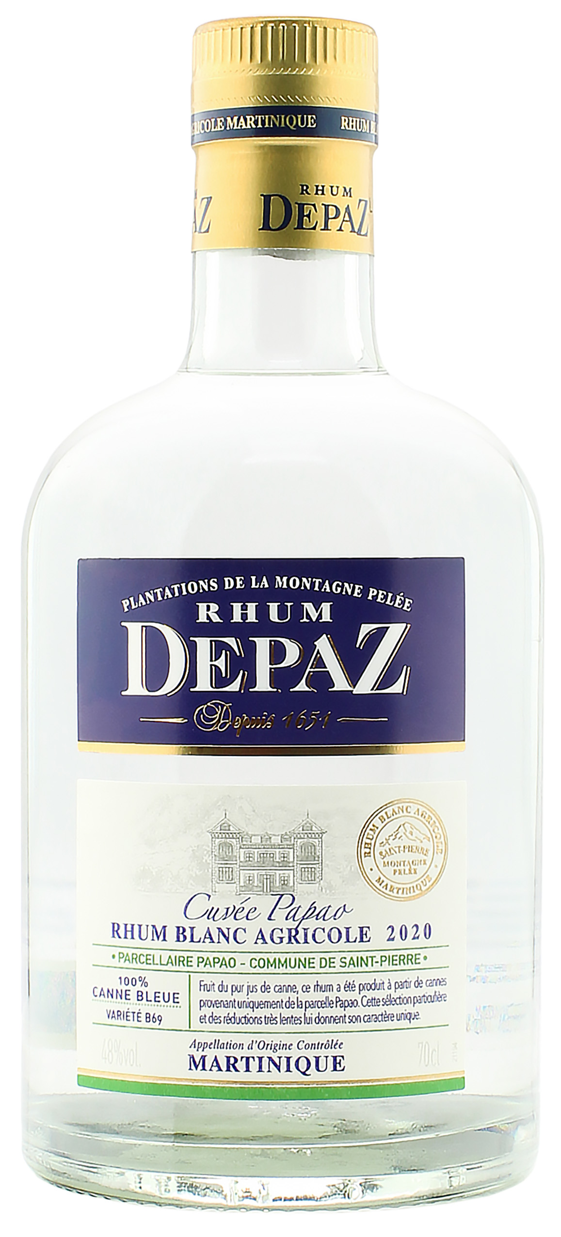 Depaz Rhum Blanc Cuvée Papao Martinique 2020 48.0% 0,7l