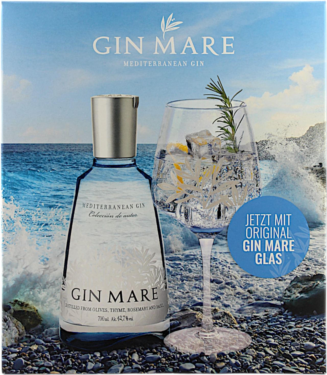 Gin Mare Geschenkset mit Ballonglas 42.7% 0,7l