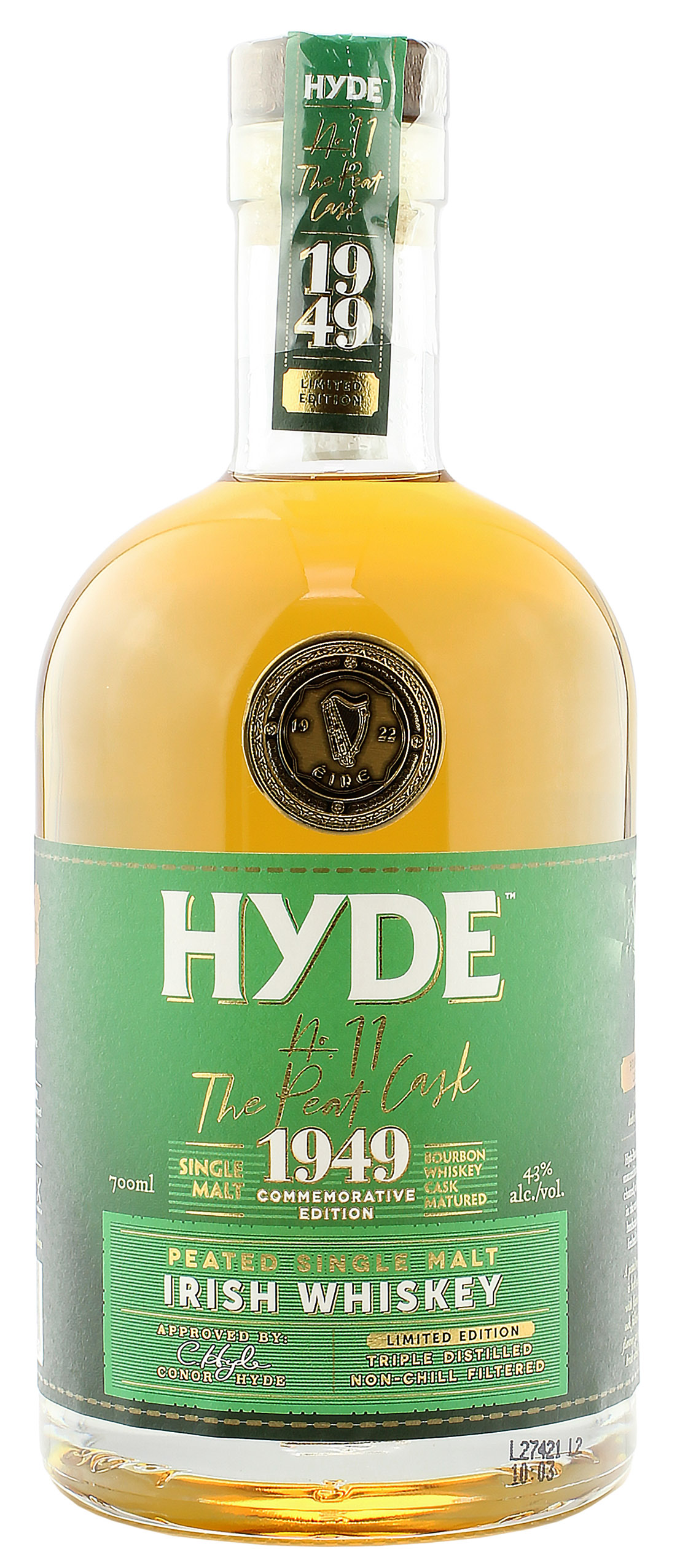 Hyde No. 11 Peated Irish Whiskey 43.0% 0,7l