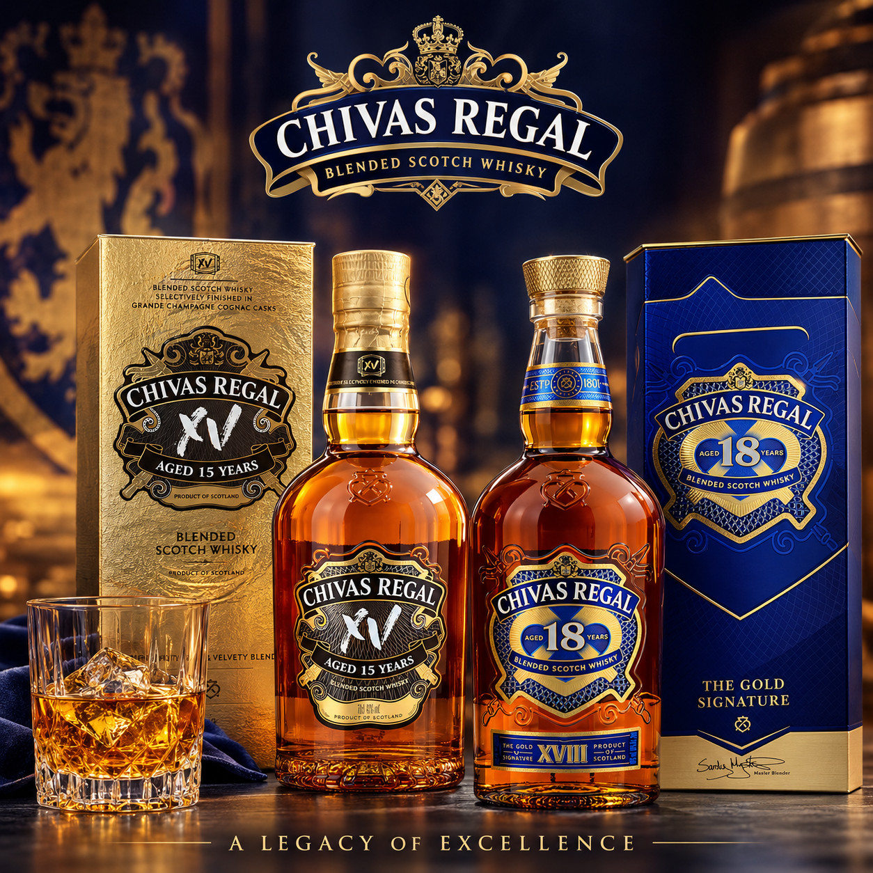 Chivas Regal 15 und 18 Markenbild