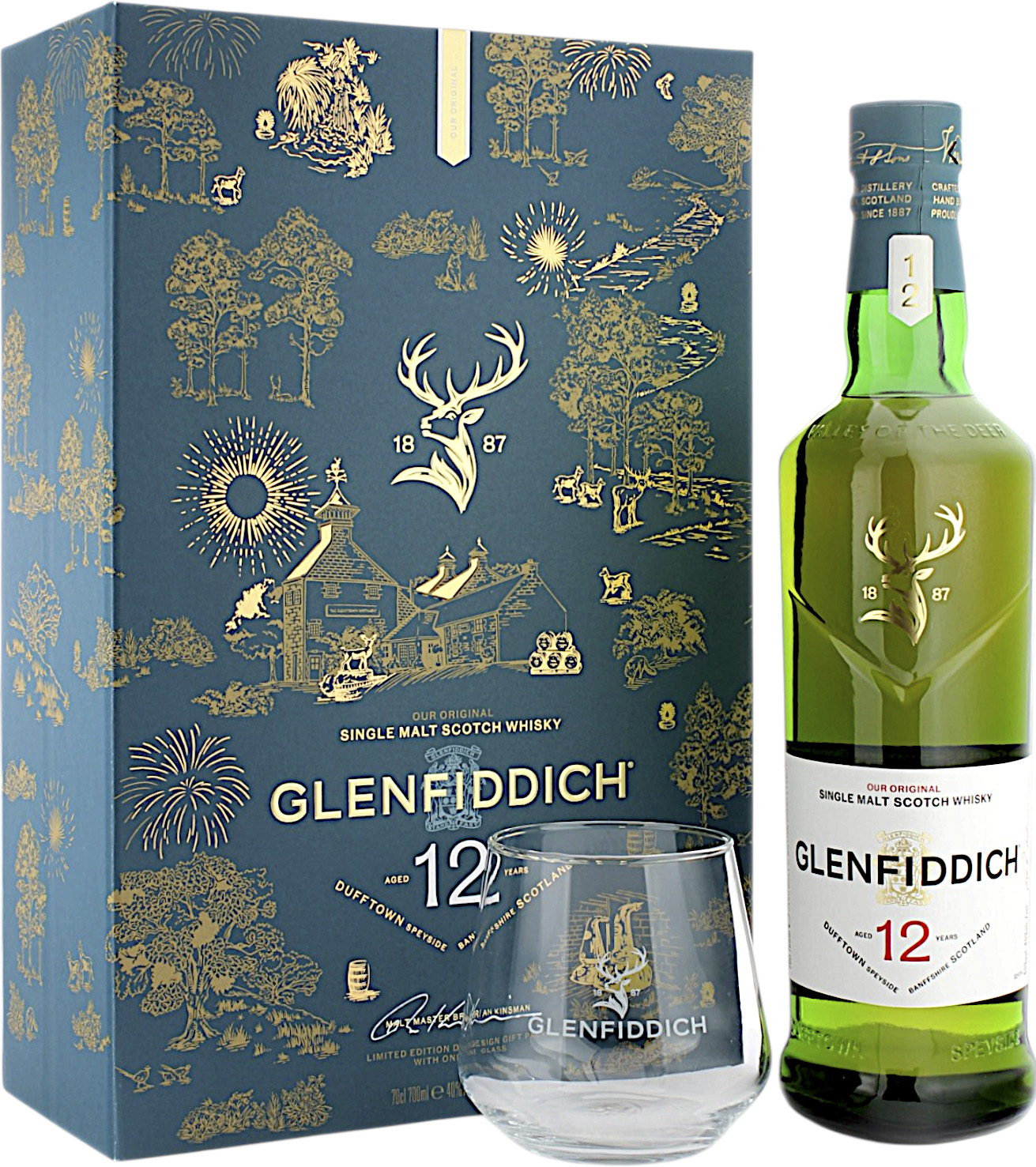 Glenfiddich 12 Jahre Limited Design Geschenkset mit Tumbler 40.0% 0,7l