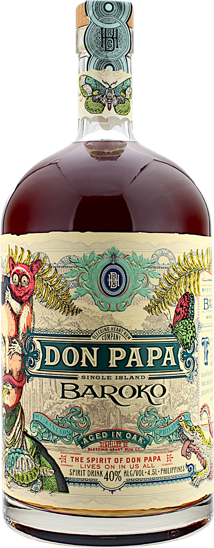 Don Papa Rum Baroko Magnumflasche 40.0% 4,5l