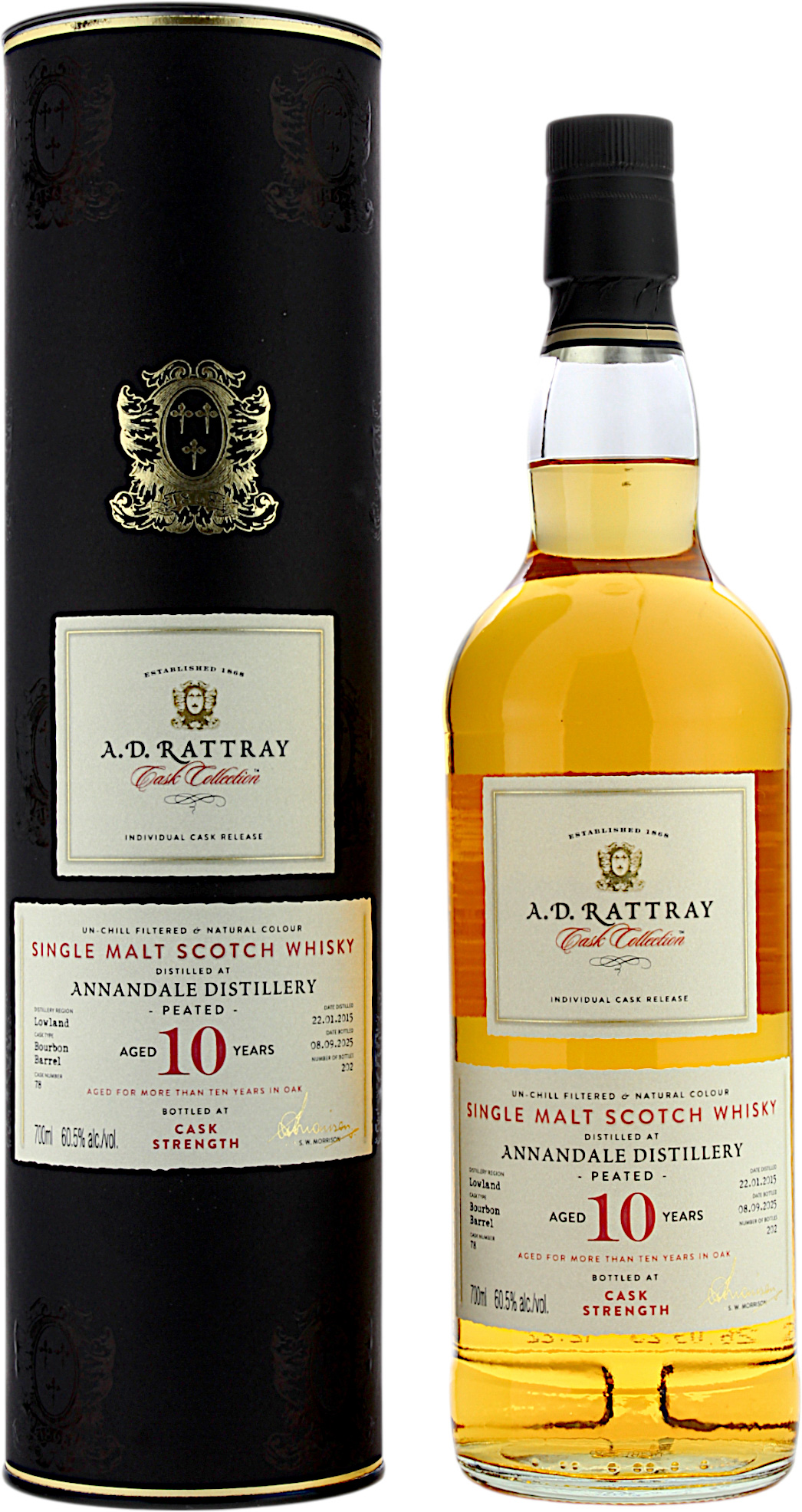 Annandale 10 Jahre 2015/2025 Bourbon Barrel Individual Cask Release A.D. Rattray 60.5% 0,7l