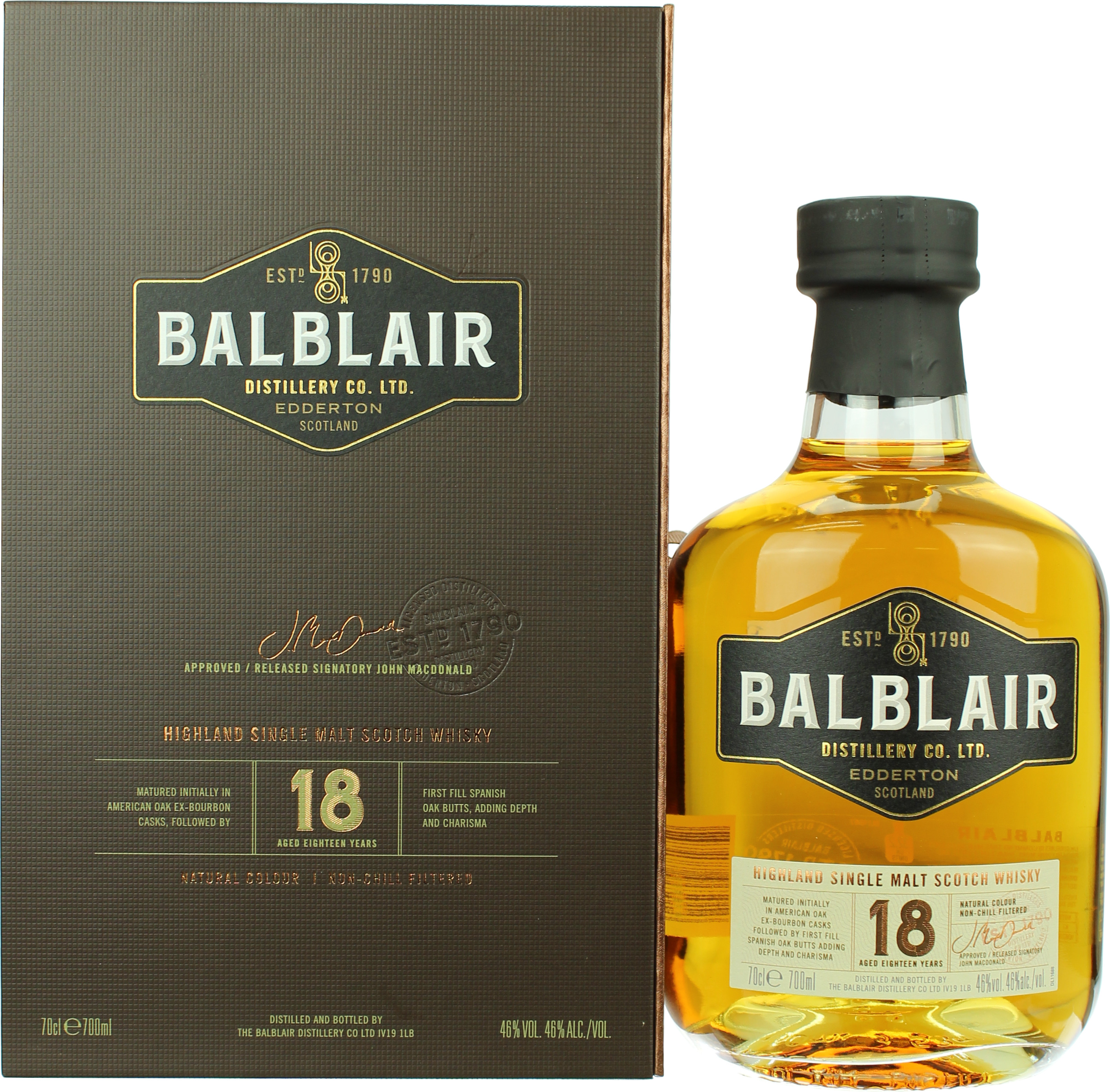 Balblair 18 Jahre 46.0% 0,7l Balblair 18 Jahre 46.0% 0,7l
