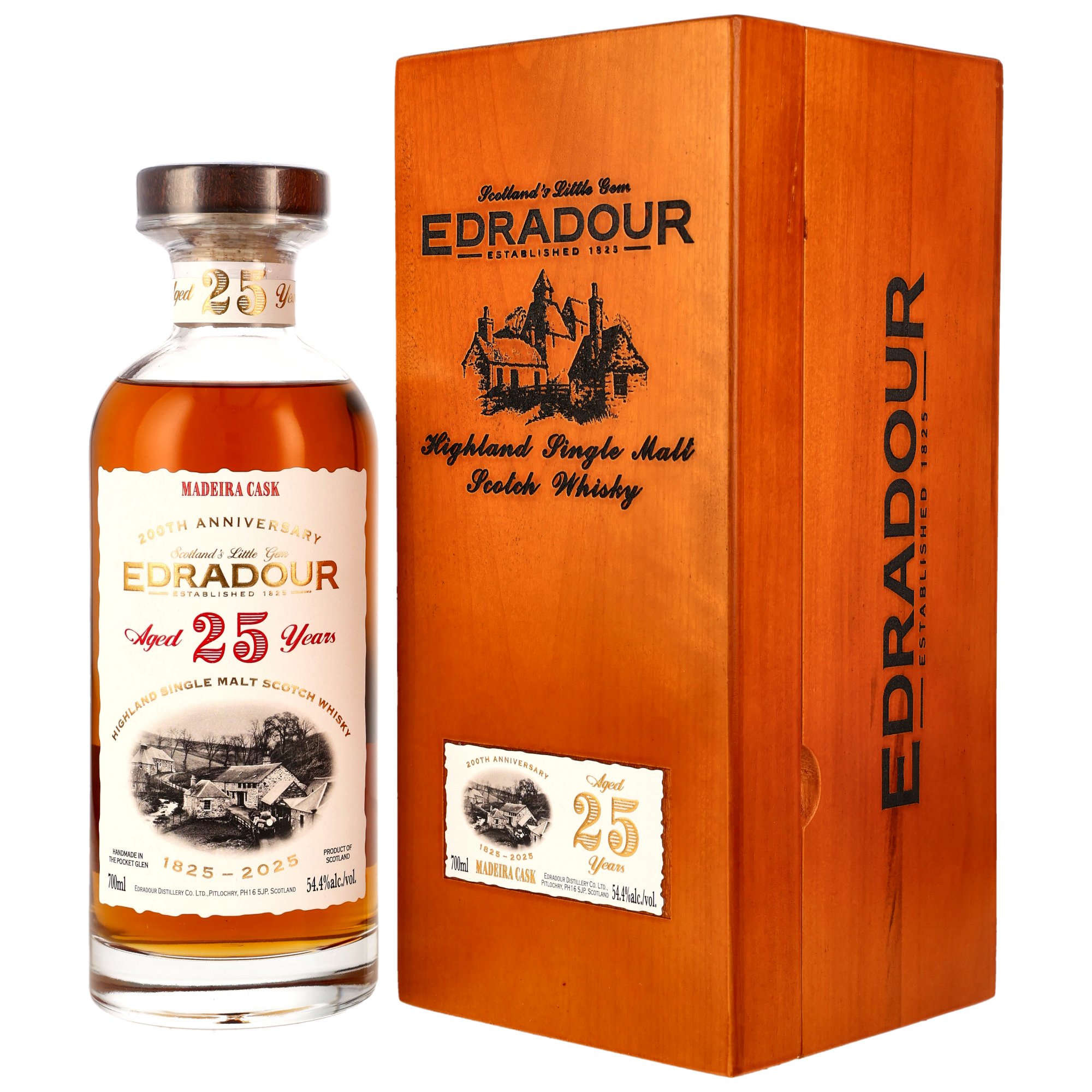 Edradour 25 Jahre 1999/2025 1st Fill Madeira Cask #903 200th Anniversary 54.4% 0,7l