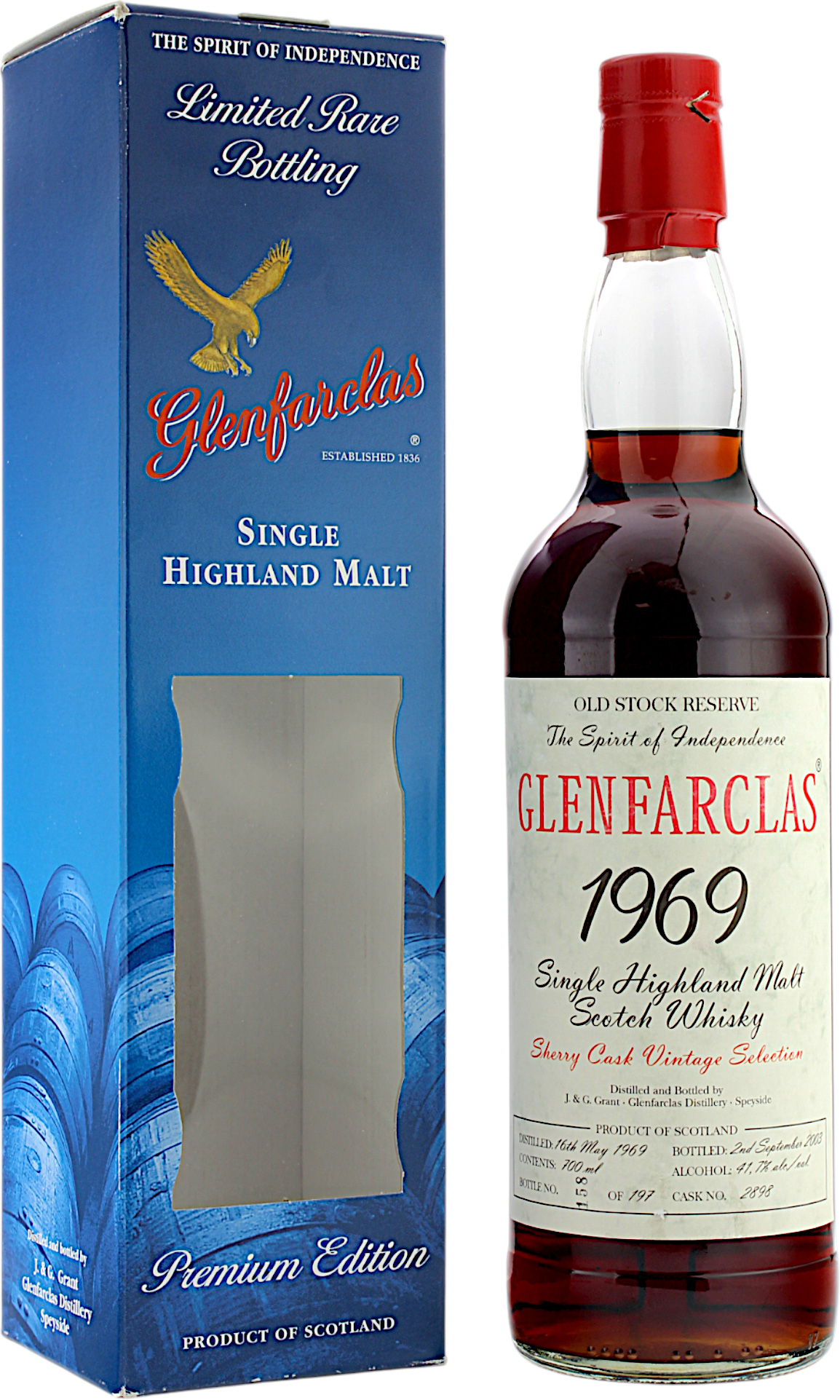 Glenfarclas 34 Jahre 1969/2003 Old Stock Reserve 41.7% 0,7l